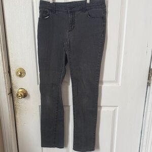 Chico's Charcoal Straight Leg Jeans